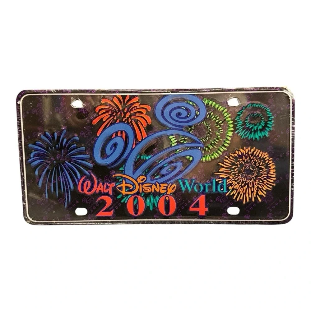 Walt Disney World 2004 Souvenir License Plate Sealed‎ Fireworks